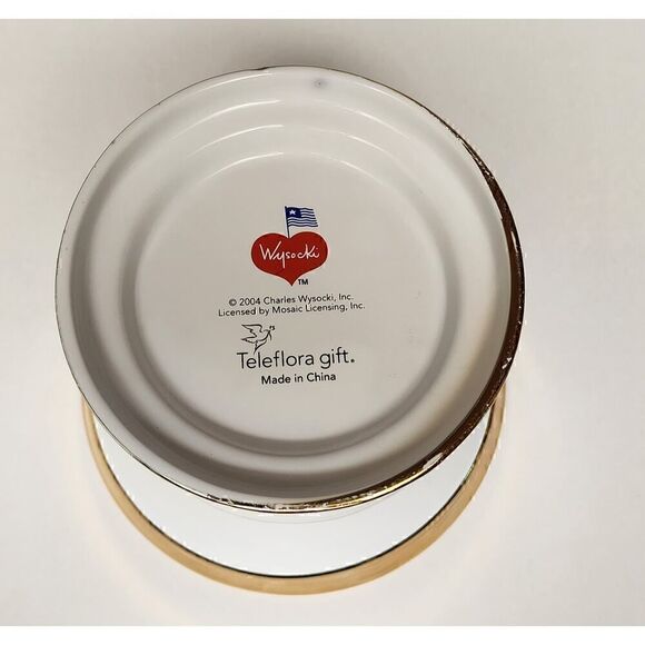 CHARLES WYSOCKI 2004 TELEFLORA MERRY CHRISTMAS PLANTER Vase - Picture 8 of 8